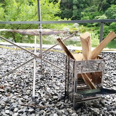 캠핑 불멍 화로대 미니사이즈 캠프파이어 화덕 장작 바베큐 포터블 휴대 용 난로 바람막이, 본상품