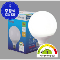 비츠온 메가맨 볼 G95 LED 전구 12W, 주광색, 5개