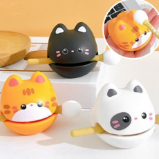 루체트리 불상 고양이 미니 목탁 선물 불교 굿즈, 삼냥