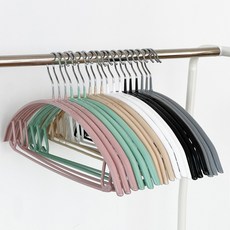 더블어썸 주우재 어깨뿔 방지 논슬립 옷걸이, 10개, 블랙