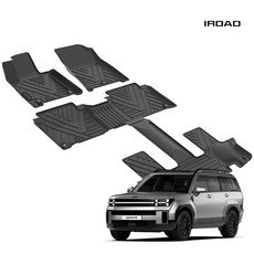 아이로드 TPE 카매트 풀커버 / 현대 / 제네시스 / 아반떼 / 아이오닉5 / 포터2 / 싼타페 / 팰리세이드 / 투싼 / 아이오닉6 / 그랜저, 싼타페_MX5_하이브리드_6인승(24년~)