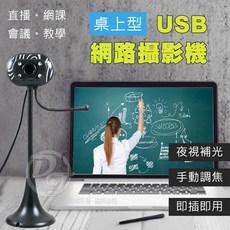 EDS-CP100 桌上型 USB 網路攝影機，支援手動對焦、夜視補光、即插即用