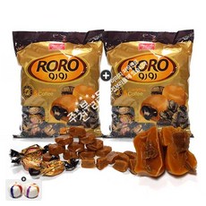 커피콩캔디(4개입)+로로 에클레어 버터 토피 커피향 카라멜(900g) x 2봉+자색옥춘사탕 20g 세트, 1개