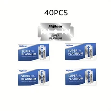 쿠쿠스토어 면도날 스테인리스 스틸 스크레이퍼 녹 없이 청소 가능 가정 대머리 남성을 위한 및 휴대 헤드, 03 C579-40pcs