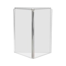 삼면 표지판 홀더 5 x 7 인치 멀티 패널 레이아웃 테이블 텐트 디스플레이 문서 일정 의제 사무실 근무 시간 지침 마케팅 홀더가 사무실 작업장 라이브러리에서 릴 투명을 제거
