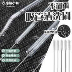 吸管清潔刷 不鏽鋼多功能 環保可洛萌奶嘴試管, 1個