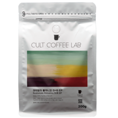 컬트커피랩 초콜릿 고소한 견과 깔끔한 산미 과테말라 볼까니꼬 SHB EP 싱글오리진 커피원두 당일로스팅, 200g, 1개, 홀빈(분쇄안함)