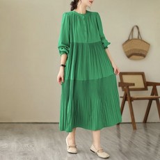 ZENCY 젠시 다빈 주름 롱원피스