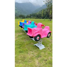 놀이터 스프링 목마 공원 동물 흔들말 시소 야외 흔들의자, 1개, 신형 크림화이트