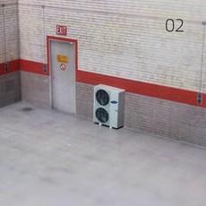 1/64 디오라마 모델 에어컨 배경 디스플레이 도구 소품 장면, 2.02