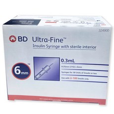 BD 인슐린 주사기 0.3ml 31G x 6mm (324900) 100개입, 1박스
