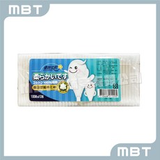 優詩可莉 圓頭塑軸棉花棒 100隻x10包 (補充包), 1個