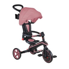 GLOBBER哥輪步 4合1 Trike多功能3輪推車折疊版 10個月-5歲 五種模式 折疊推車 寶寶推車, 乾燥玫瑰粉, 1個
