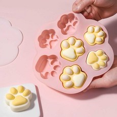 동물 고양이 발바닥 모양 실리콘 몰드 틀 캐릭터 도구 베이킹, 04. 회색 오일 브러시, 1개