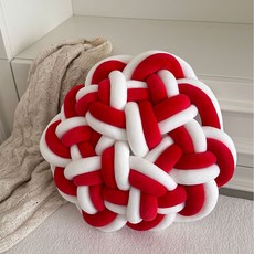 DZER 인테리어 소품 모던 심플 스타일 라운드 니트 벨벳 쿠션 부드러운 편안한 아기자기한 디자인, 35cm, 7