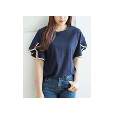 패션스타트 패턴인 P914 여성 러플소매 티셔츠 옷 패턴 도안 옷본 여성복, 1개, 혼합