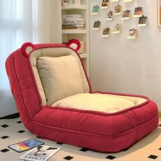 하루꿈 좌식 소파 베드 1인용 접이식 쇼파 등받이 각도조절 가능 거실 침실 베란다 매트리스 침대 겸용 소파, 베리핑크