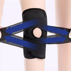 8세대 무릎보호대 더블 V 스트랩 실리콘 패드 관절보호, 1개, 화이트M