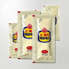 다제이샵 오뚜기마요네즈 일회용 캠핑 도시락 샐러드 소스, 12g, 5개