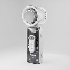 Lucky好物 爆冰高速數顯暴力扇 半導體製冷技術【BSMI認證 手持風扇】掛脖冷敷 100段風量調節, 1個, 頂配升級款白色