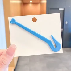 쿠쿠스토어 다채로운 헤어 고무 밴드 커터 일회 리무버 통증 넥타이 제거 도구 소녀 스타일링 액세서리, 02 Heart Blue