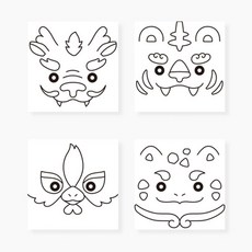 민화샵 사방신 전통딱지 TDPPP0480 (1개입) got+0580lR