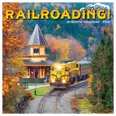 (英文圖書)Railroading 2026 12 X 12 Wall Calendar Spiral, Willow Creek Press Calendars, 英文, 螺旋裝