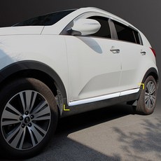 스포티지R 사이드언더라인 몰딩 D037 하단 스커트 크롬 튜닝, 1개