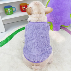 강아지 고양이 겨울 스타일의 둥근 목도리 토시 러브 플리스 스판 애완동물 옷, 1개, 보라색