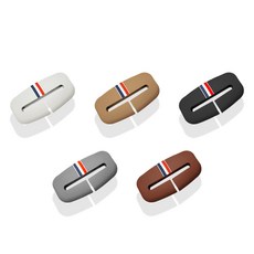안전벨트클립 실리콘 커버(무지/라인), 1개, 라인-블랙