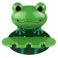 캐릭터 칫솔걸이 3구 개구리, 본상품, 1개