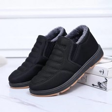 BLTER 남성 겨울 방한화 털신발 기모 털 따뜻한 패션 볍고 편한 발편한 겨울 슬립온 미끄럼방지 방한화 겨울 발편한 남성 스니커즈 남자 스노우 부츠M805