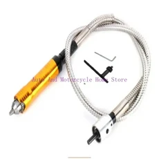 유연한 샤프트 튜브 익스텐션 0.3-6.5mm 드릴 척 드레멜 다이 연마기 전기 공구, 01 Stainless steel