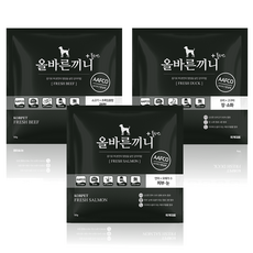 올바른끼니 플러스 맛보기 특식 3종세트 150g - 밥 안먹는 아이 프리미엄 강아지밥 생육 60% 관절 피부 장 건강 영양사료