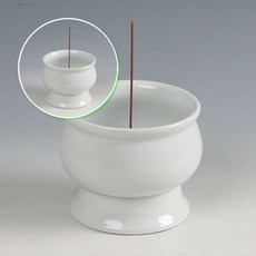쌍문상회 향홀더 도자기 향꽂이 도자기향로 무지 백자 향로 장식소품 소소 인테리어소품 향받침대 40872EA, 본상품