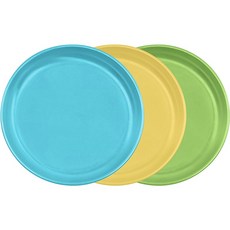 green sprouts 小綠芽 學習餐具 外出攜帶食物盤 藍黃綠三入組, 1個