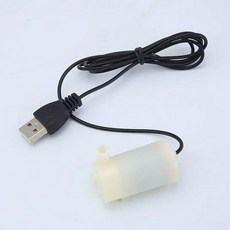 슈퍼 조용한 5V USB 브러시리스 모터 펌프 휴대용 잠수정 워터 펌프 수경 물고기 탱크 순환 물 공예 분수, White Horizontal