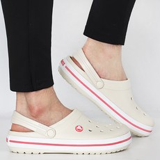 crocs 卡駱馳 男女通用拖鞋 克羅格帶, 灰泥, 250(M6W8)
