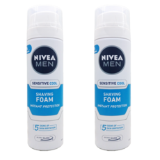 NIVEA 妮維雅 男士極淨酷涼刮鬍泡 - 敏感性肌膚適用, 2個, 200ml
