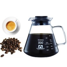 台灣GLASSHOUSE 耐熱玻璃咖啡壺 800ml - 玻把 正公司貨 沖泡壺 泡茶壺, 1個