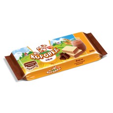 코로브카 코코아 초콜릿 필링 웨이퍼 300g/10.58oz 수입 러시아 고급 스낵 (2 코로브카 코코아 초콜릿 필링 웨이퍼 300g/10.58oz 수입 러시아 고급 스낵 (2개 팩, 1개