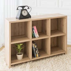 【尚優家居】DIY維亞六格櫃/展示櫃/書櫃/收納櫃/隔間櫃(淺橡/深橡/白色）, 淺橡色