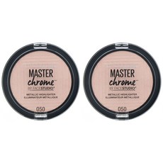 메이블린 마스터 크롬 메탈릭 하이라이터 6.7g, 2개, 050 Molten Rose Gold
