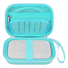 Elonbo HP 스프로킷 51x76cm2x3인치 인스턴트 스마트폰 휴대폰 포토 프린터용 휴대용 케이스 미니 컬러 프린트 디지털 카메라 하드 여행 가방 무선 모바일 픽처 프린터, 그린+내부 그린