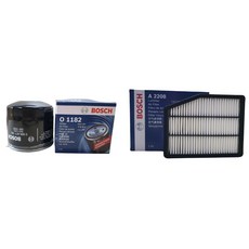 보쉬 엔진오일교환 필터 셋트 오피러스 GH 2.7 LPI 06년- 오일필터+에어필터 O1182+A2208, 오일필터+에어필터/O1182+A2208, 1세트