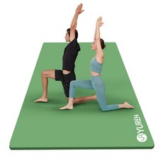 유렌 초대형 홈트매트 20mm 2인용 130x200cm 두꺼운 요가매트 NBR 운동매트, 그린, 1개