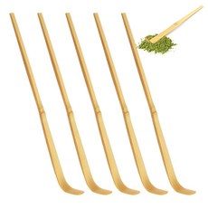 계량용 대나무 말차 스쿱 - 파우더 커피 및 에스프레소용 전통 일본 차샤쿠 티 스푼 18cm 의식용 차 측정 기구 녹차 스푼, 계량용 대나무 말차 스쿱 - 파우더, 커피 및 에스프레