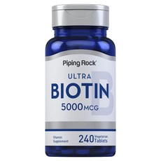Piping Rock 特級生物素 5000mcg 素食錠, 1個, 240錠