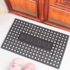 塑膠門墊 鏤空防滑門口墊 塑膠地墊, 1個, 長方形小銀色 45*75cm,詳見花型分類