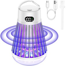 PYHO 다기능 모기퇴치기 캠핑 휴대용모기퇴치기 LED 캠핑조명 USB 가정용모기퇴치기 핸드헬드 포충기, 화이트